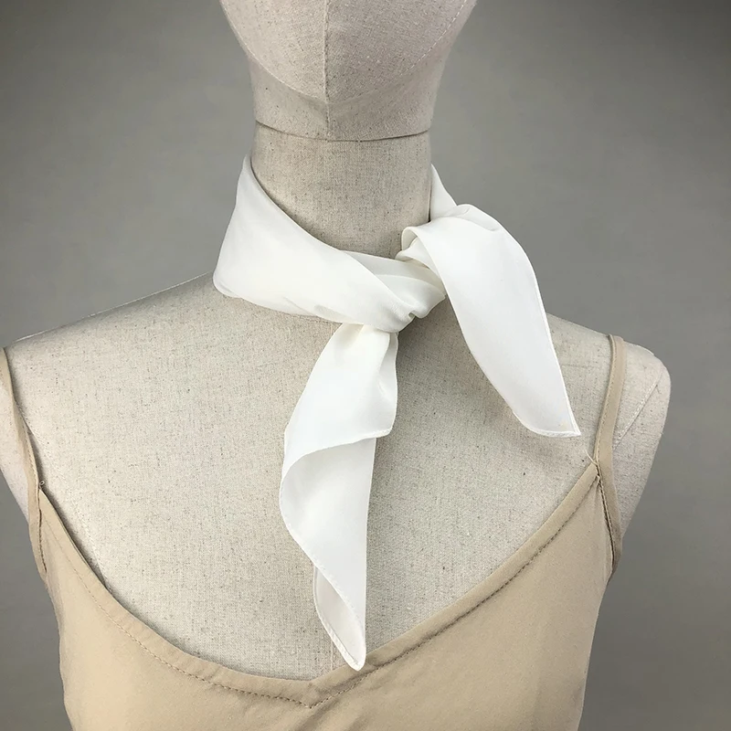 Ascot Neck Scarf - Syal Sutra Wanita Baru Syal Leher