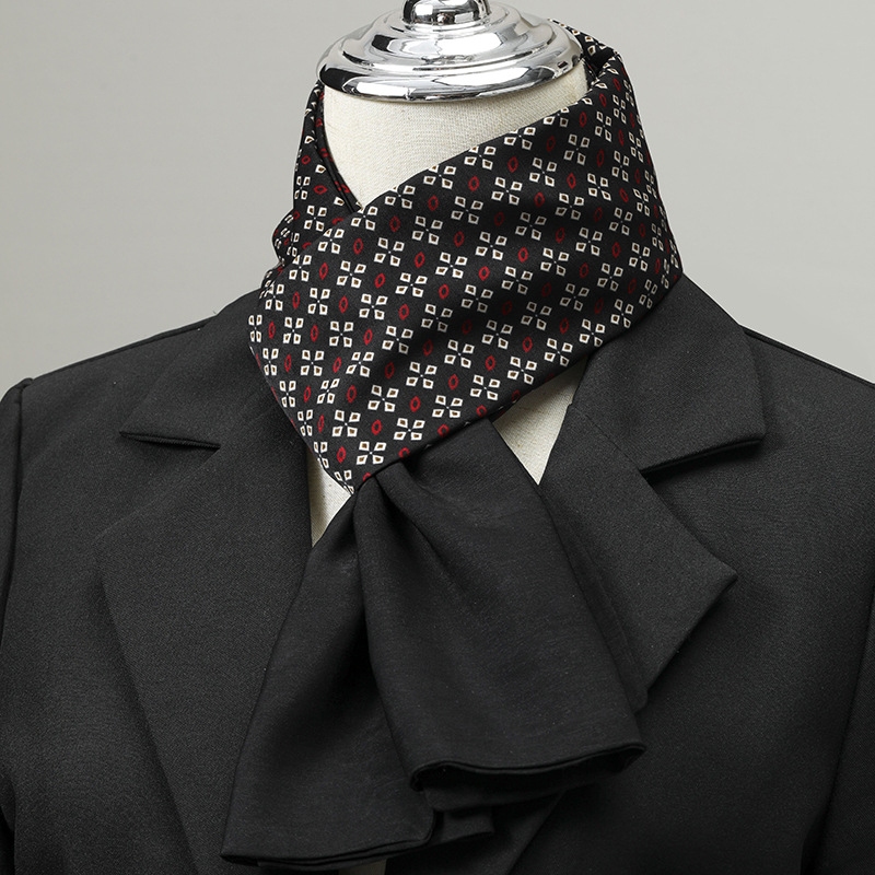 Scarf Silk Square - Syal Pria Imitasi Sutra, Syal Leher
