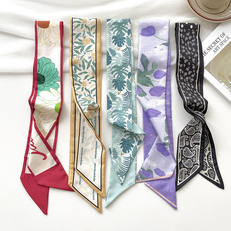 Ascot Neck Scarf - Syal Sutra Kecil Model Merek Mewah