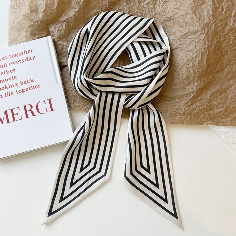 Syal Wanita Motif Garis Pranci - Silk Tie Striped ulasan dan harga