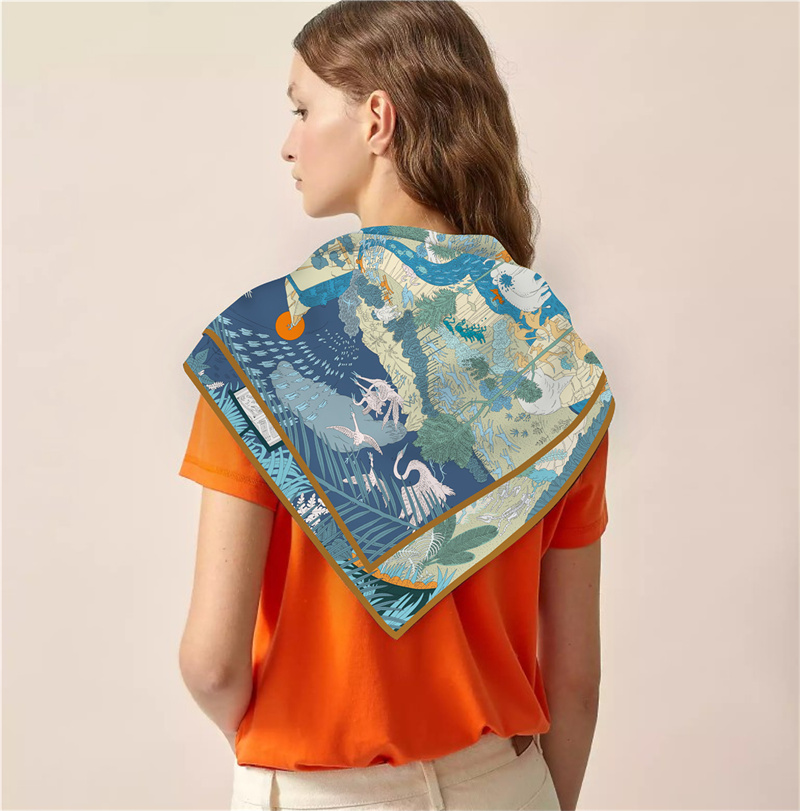 Syal sutra wanita hutan hujan  - Scarf Silk Square ulasan dan harga
