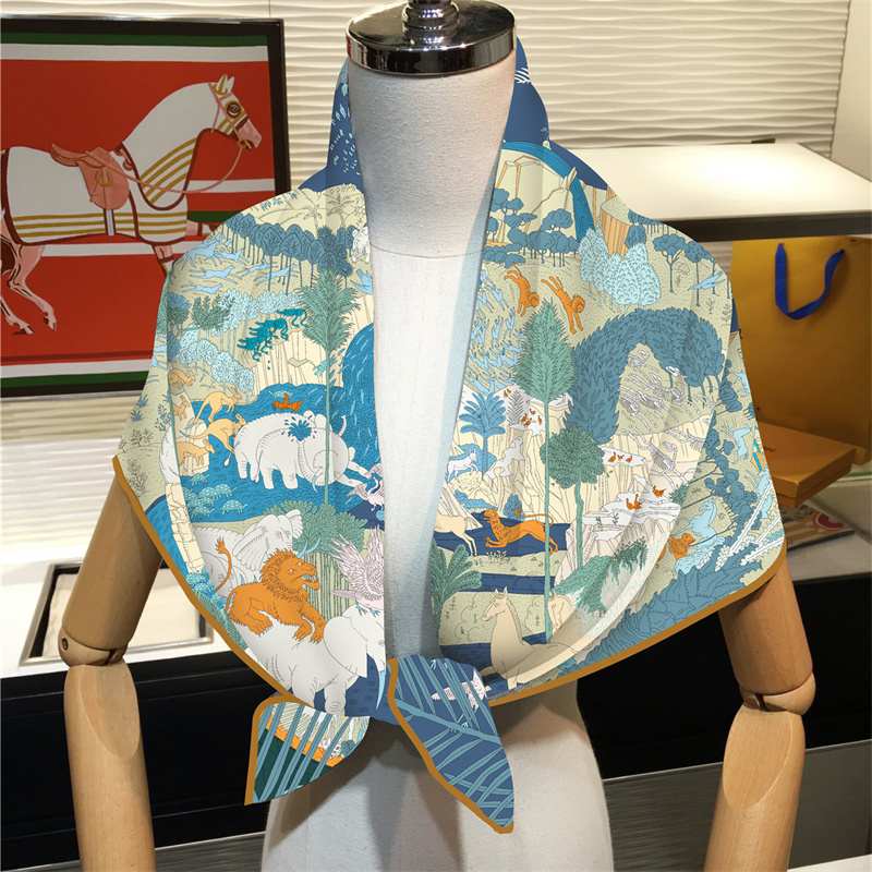 Syal sutra wanita hutan hujan  - Scarf Silk Square ulasan dan harga