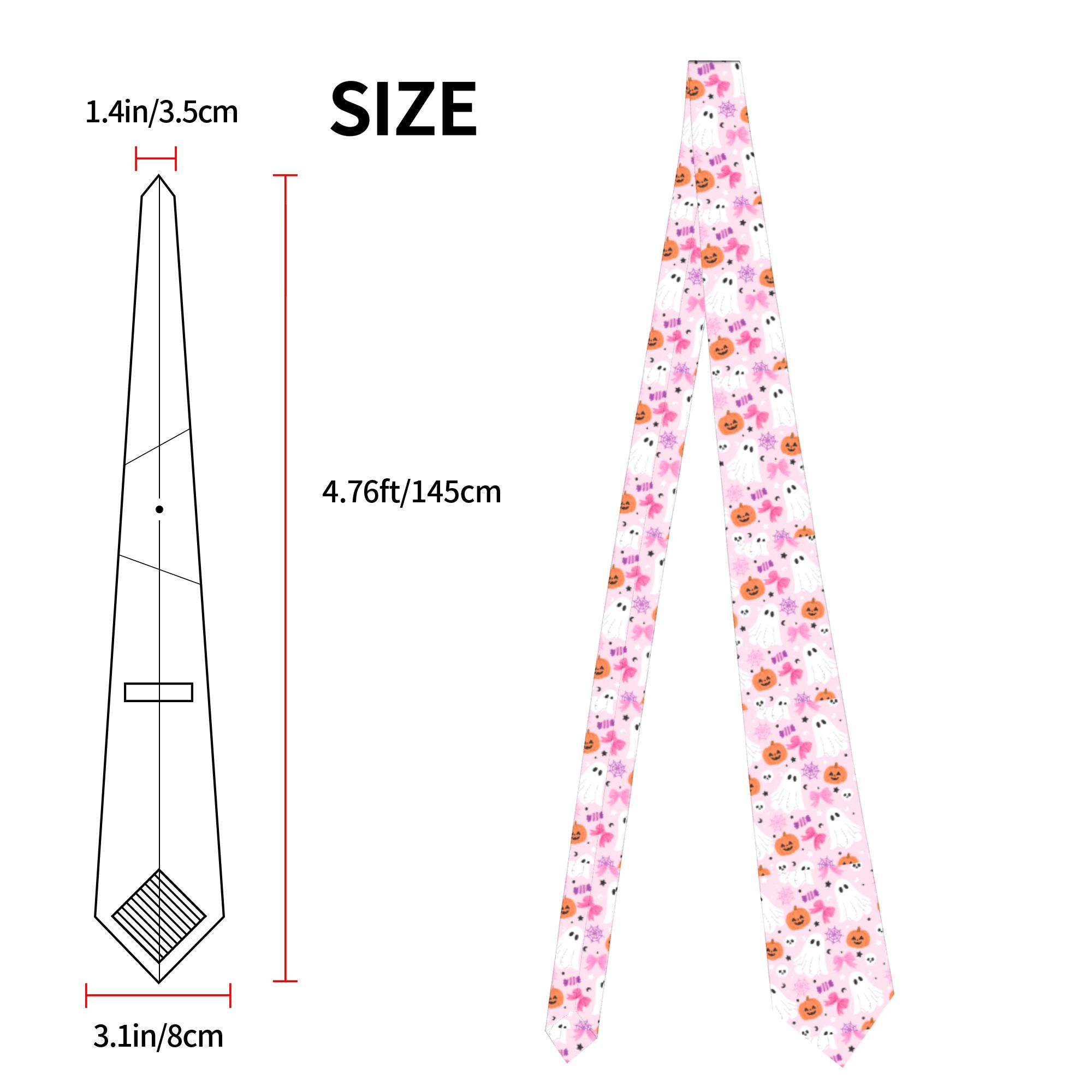 Dasi Pola Hantu Halloween Warn - Skinny Tie Men ulasan dan harga