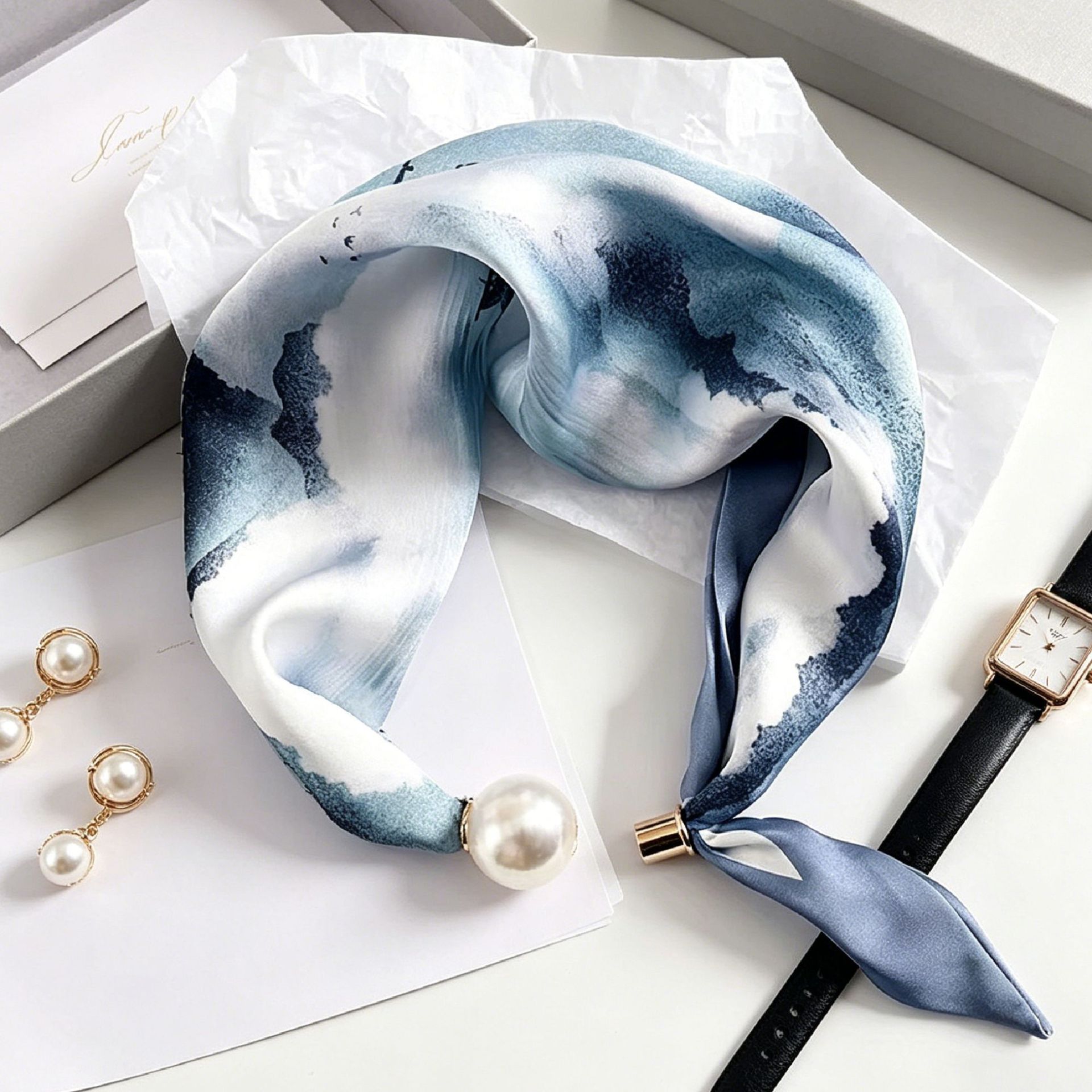 Syal Magnetik Mutiara Ksatria  - Ascot Neck Scarf ulasan dan harga