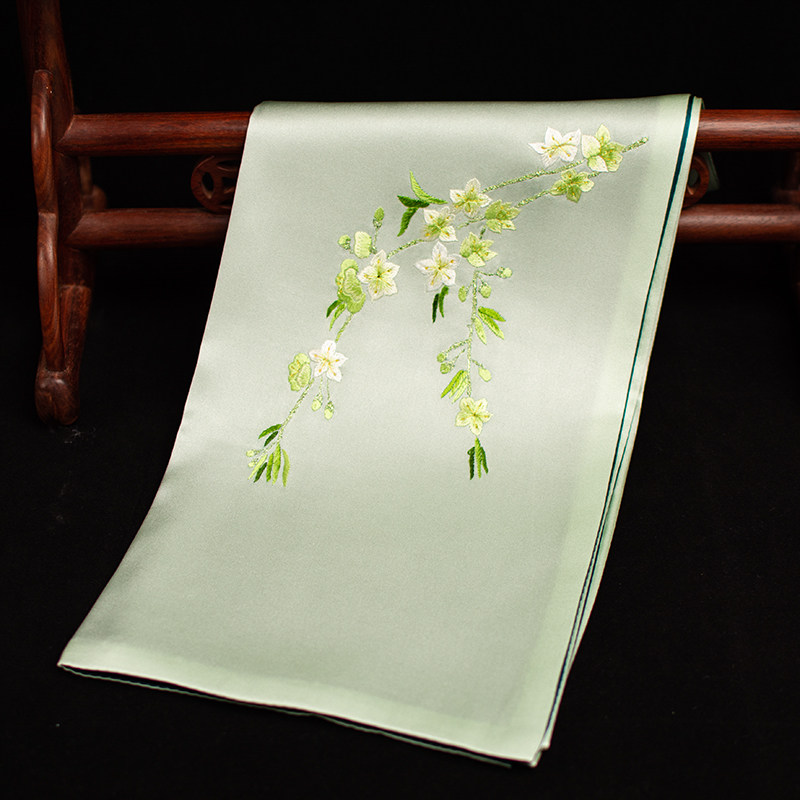 Selendang Bordir Sutra Murni S - Silk Neck Scarf ulasan dan harga