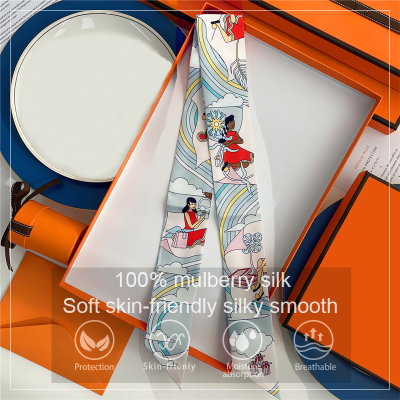 Syal Sutra Murbei 100% Wanita  - Ascot Neck Scarf ulasan dan harga