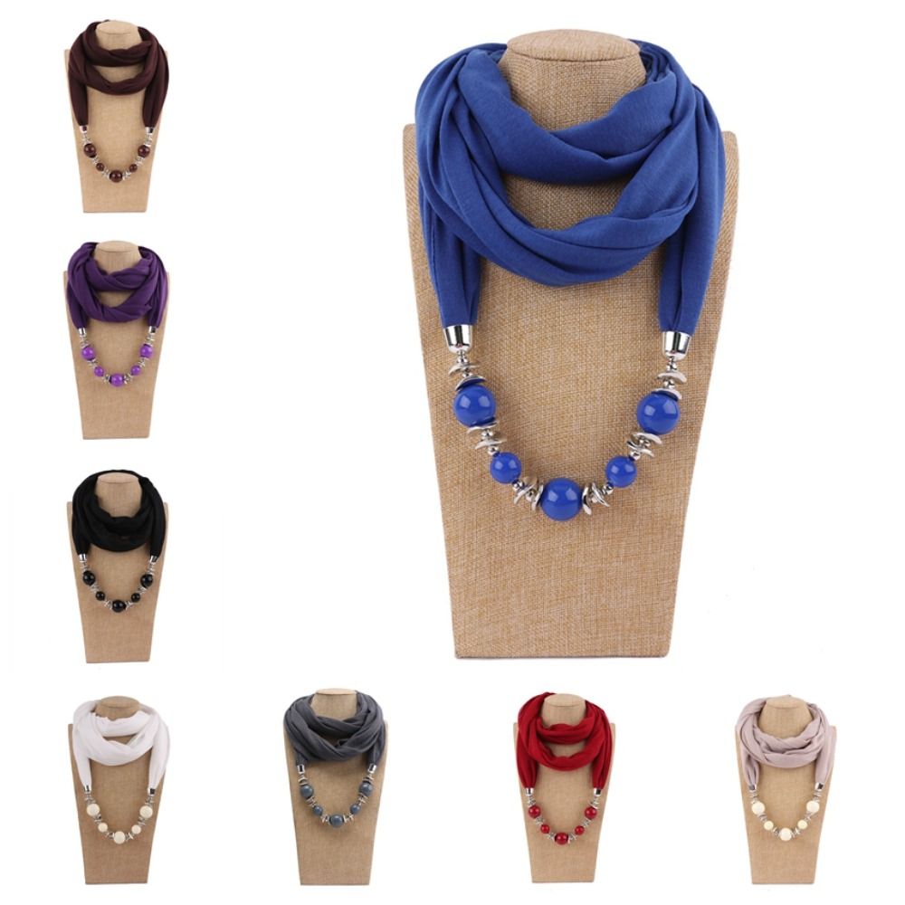Kalung Syal Chiffon Baru Berhi - Infinity Scarf Knit ulasan dan harga