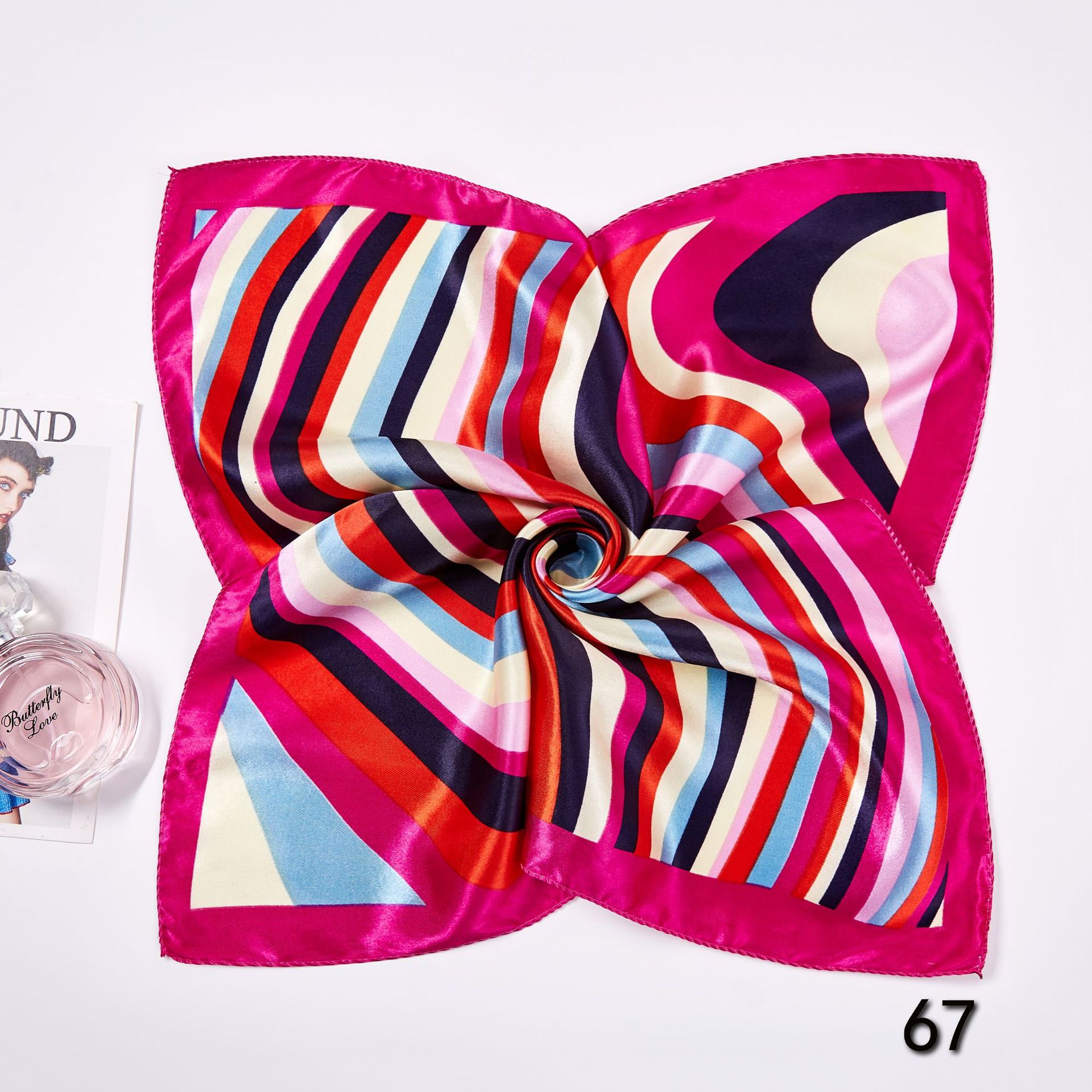 50*50cm syal syal sutra perseg - Ascot Neck Scarf ulasan dan harga