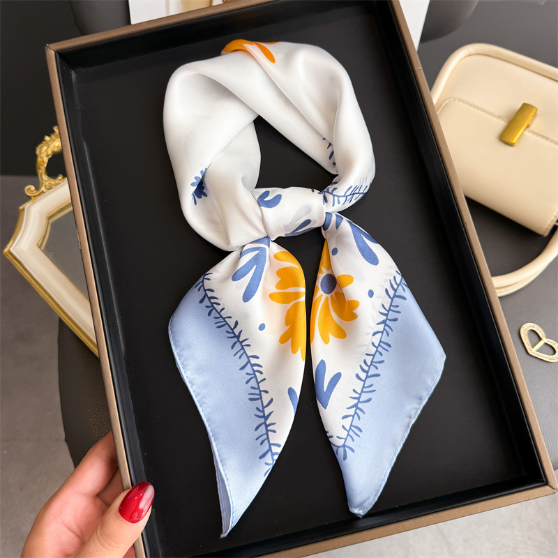 1Pc syal sutra motif baru, sya - Silk Neck Scarf ulasan dan harga