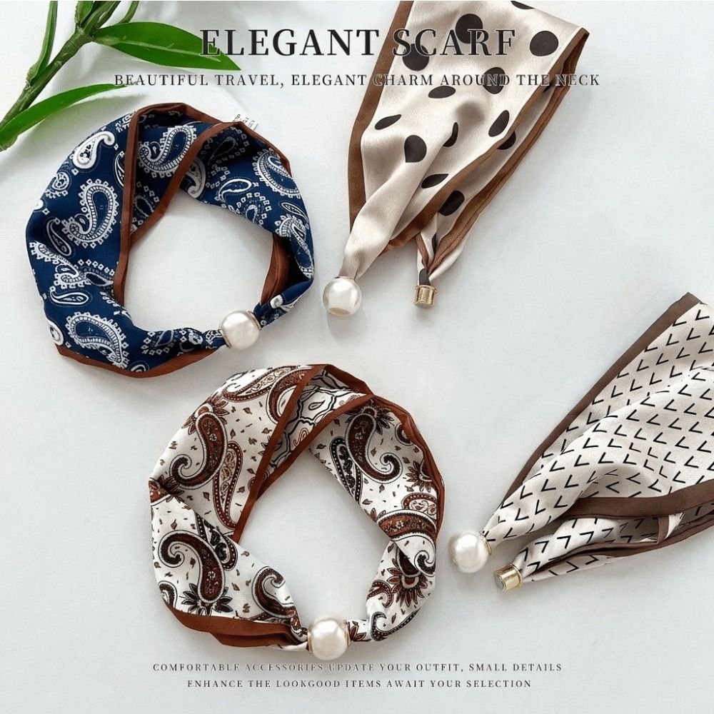 Selendang Sutra Mutiara dengan - Ascot Neck Scarf ulasan dan harga