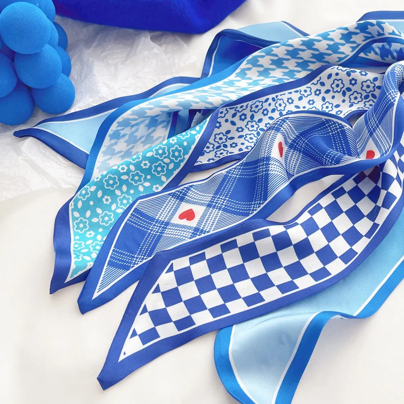 Syal sutra biru Klein, ikat ke - Ascot Neck Scarf ulasan dan harga